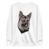 unisex-premium-sweatshirt-white-front-6aa18228b5ca8.jpg German Shepherd Pet Sweatshirt