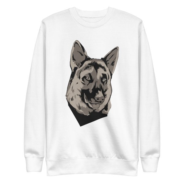 unisex-premium-sweatshirt-white-front-6aa18228b5ca8.jpg German Shepherd Pet Sweatshirt