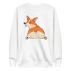 unisex-premium-sweatshirt-white-front-6aa1836026702.jpg Cute Corgi Sweatshirt