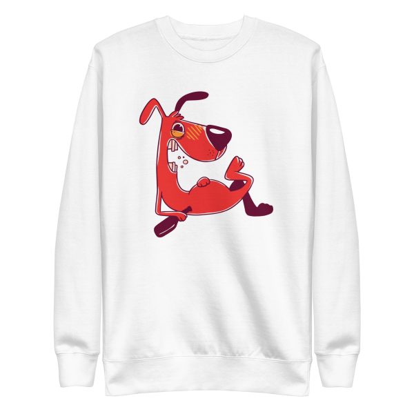 unisex-premium-sweatshirt-white-front-6aa1876fc8e7b.jpg Drunk Dog Sweatshirt