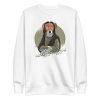 unisex-premium-sweatshirt-white-front-6aa18aa06806f.jpg Dog Monalisa Sweatshirt
