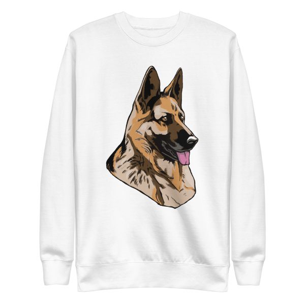 unisex-premium-sweatshirt-white-front-6aa18b1d68dd2.jpg German Shepherd Dog Sweatshirt