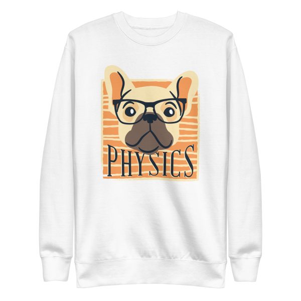 unisex-premium-sweatshirt-white-front-6aa1cbad8501c.jpg Physics Nerdy Dog Sweatshirt