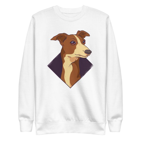 unisex-premium-sweatshirt-white-front-6aa1cd2da30fb.jpg Whippet Dog Sweatshirt
