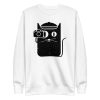 unisex-premium-sweatshirt-white-front-6aa3c2f3c47d3.jpg Cat and Camera Sweatshirt