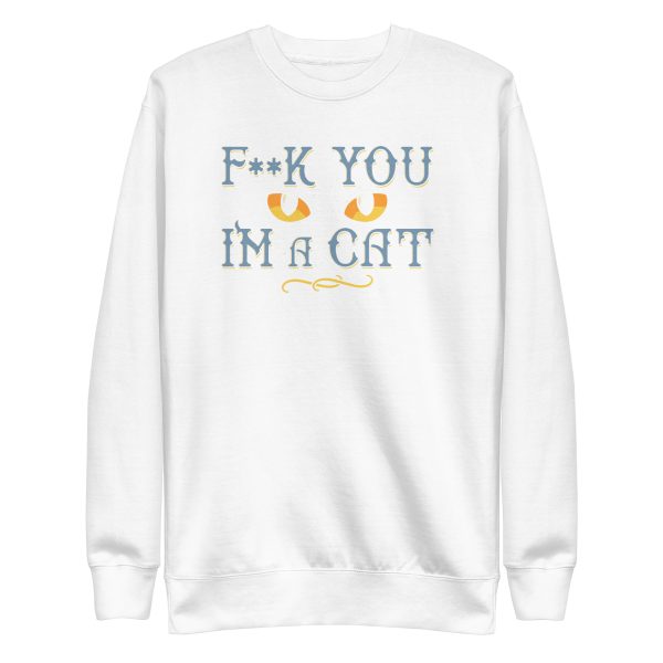 unisex-premium-sweatshirt-white-front-6aa3c4c17fe3a.jpg Cat Eyes Sweatshirt