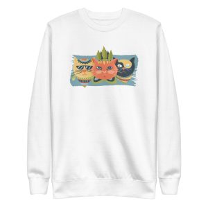 unisex-premium-sweatshirt-white-front-6aa3c6d617c61.jpg Boho Cat Sweatshirt