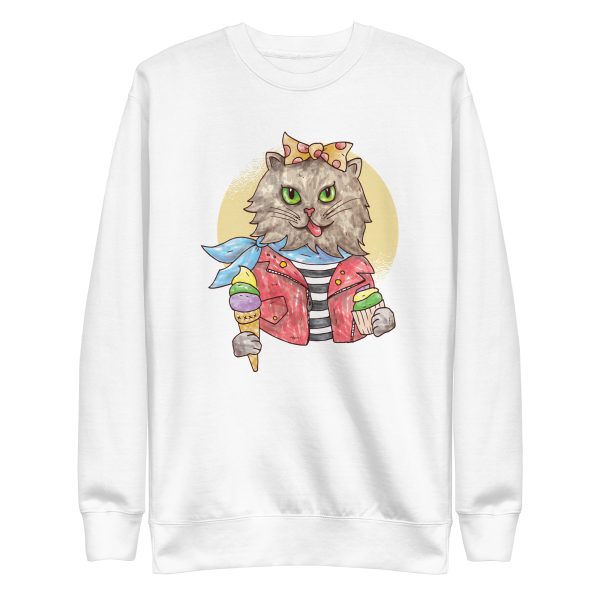 Watercolor Rockabilly Cat Sweatshirt