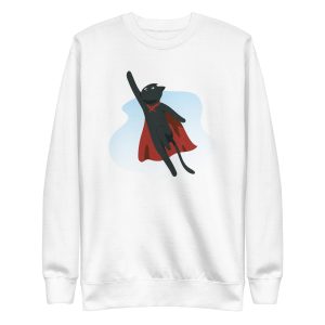 unisex-premium-sweatshirt-white-front-6aa45fe4bcb1f.jpg Superhero Cat Sweatshirt