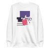 unisex-premium-sweatshirt-white-front-6aa4607951efd.jpg Reading Cat Sweatshirt