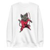 unisex-premium-sweatshirt-white-front-6aa463728ac89.jpg Fencing Cat Sweatshirt
