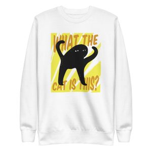 unisex-premium-sweatshirt-white-front-6aa4642ecd807.jpg Cat Creature Sweatshirt