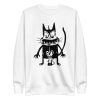 unisex-premium-sweatshirt-white-front-6aa466ea080ee.jpg Creepy Cat and Mouse Sweatshirt