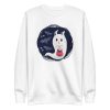 unisex-premium-sweatshirt-white-front-6aa467be3bfc6.jpg Ghost Cat Sweatshirt