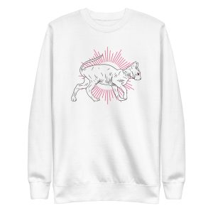 unisex-premium-sweatshirt-white-front-6aa4687864f02.jpg Hand Drawn Sphynx Cat Sweatshirt