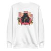 unisex-premium-sweatshirt-white-front-6aa7206897064.jpg Cat On Balcony Sweatshirt