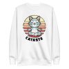 unisex-premium-sweatshirt-white-front-6aa720bf43e35.jpg Cat Namaste Sweatshirt
