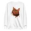 unisex-premium-sweatshirt-white-front-6aa720ec04db7.jpg Watercolor Brown Cat Sweatshirt
