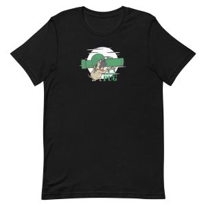 unisex-staple-t-shirt-black-front-6a9fe17c5ca25.jpg Bazooka Pug T-Shirt