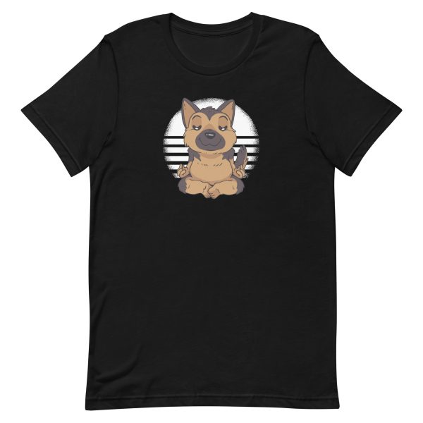 unisex-staple-t-shirt-black-front-6a9fe420a03c8.jpg German Shepherd Yoga T-Shirt