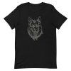 unisex-staple-t-shirt-black-front-6a9fe452ef540.jpg German Shepherd Linear T-Shirt