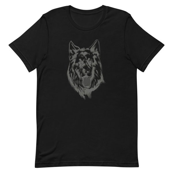 unisex-staple-t-shirt-black-front-6a9fe452ef540.jpg German Shepherd Linear T-Shirt