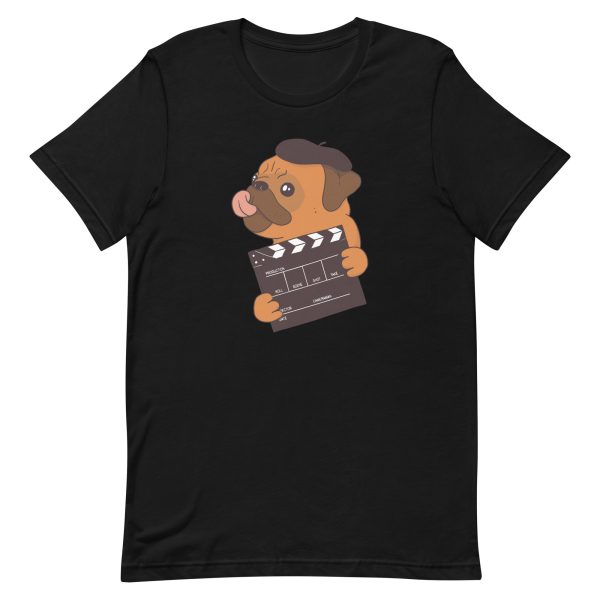 unisex-staple-t-shirt-black-front-6aa182780ce44.jpg Director Pug T-Shirt