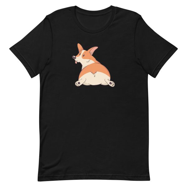 unisex-staple-t-shirt-black-front-6aa1835fa70bb.jpg Cute Corgi T-Shirt