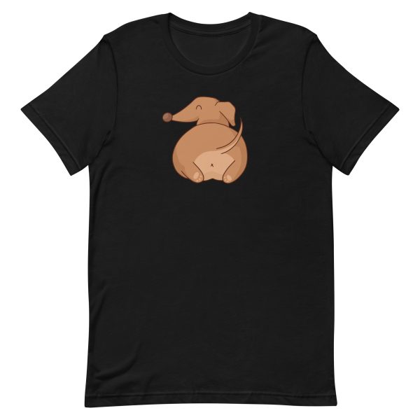 unisex-staple-t-shirt-black-front-6aa18681f3f8b.jpg Dachshund Butt T-Shirt