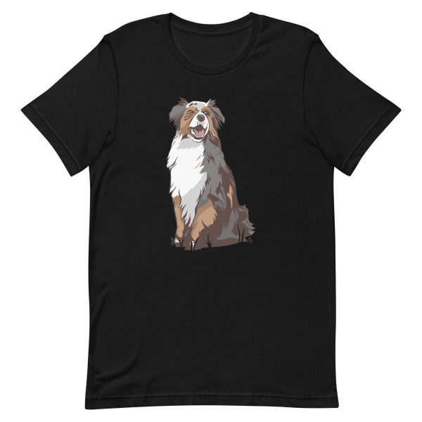 unisex-staple-t-shirt-black-front-6aa186a962b6b.jpg Australian Shepherd Dog T-Shirt
