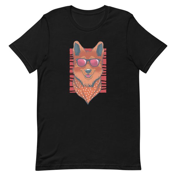 unisex-staple-t-shirt-black-front-6aa1874913eb9.jpg German Shepherd Glasses T-Shirt