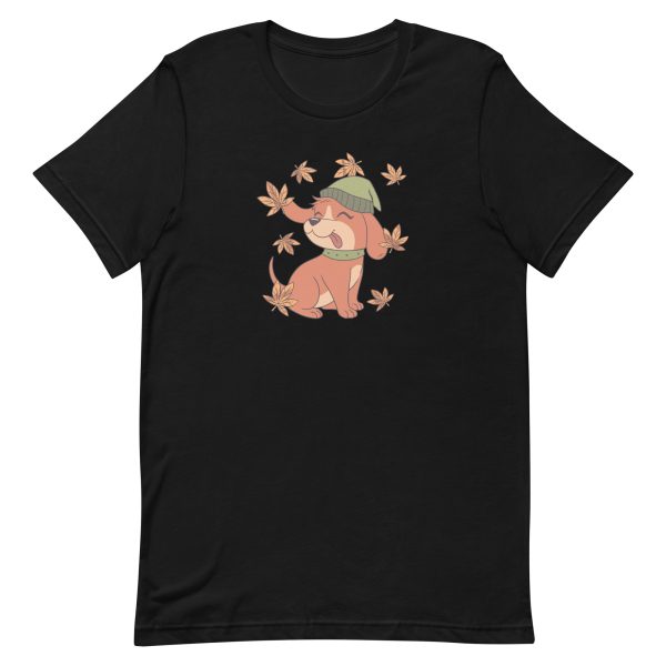 unisex-staple-t-shirt-black-front-6aa1cde0585af.jpg Fall Dog T-Shirt