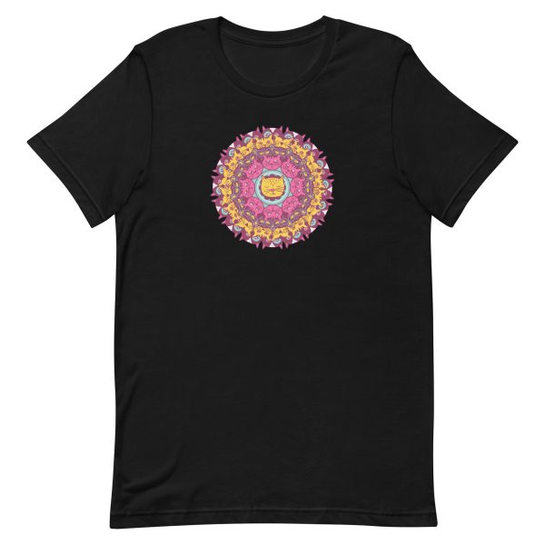 unisex-staple-t-shirt-black-front-6aa3c681449d5.jpg Cat Mandala T-Shirt