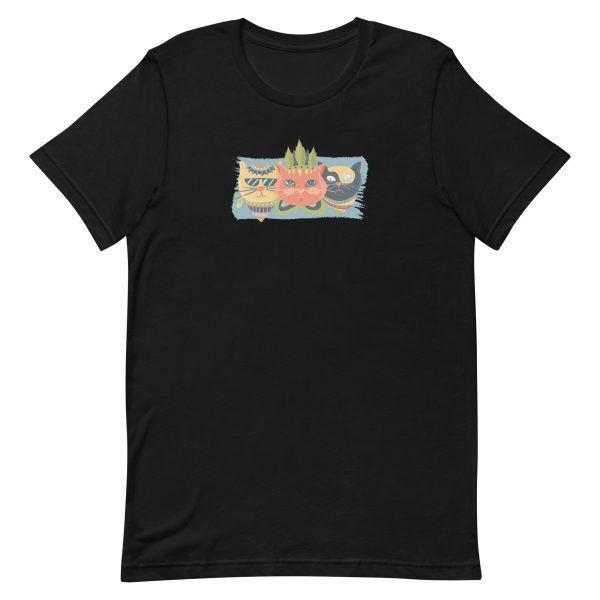 unisex-staple-t-shirt-black-front-6aa3c6ba93d0d.jpg Boho Cat T-Shirt