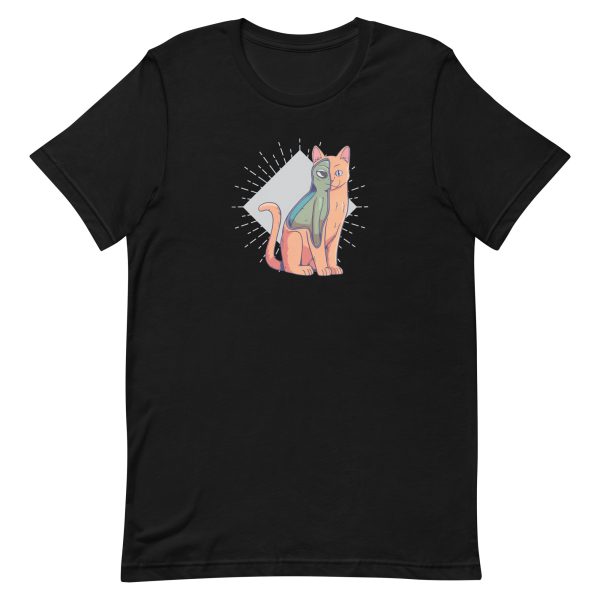 unisex-staple-t-shirt-black-front-6aa45f570bec2.jpg Alien Cat Costume T-Shirt