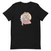 unisex-staple-t-shirt-black-front-6aa45f8a1b431.jpg Watercolor Rockabilly Cat T-Shirt