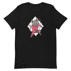 unisex-staple-t-shirt-black-front-6aa4637151085.jpg Fencing Cat T-Shirt