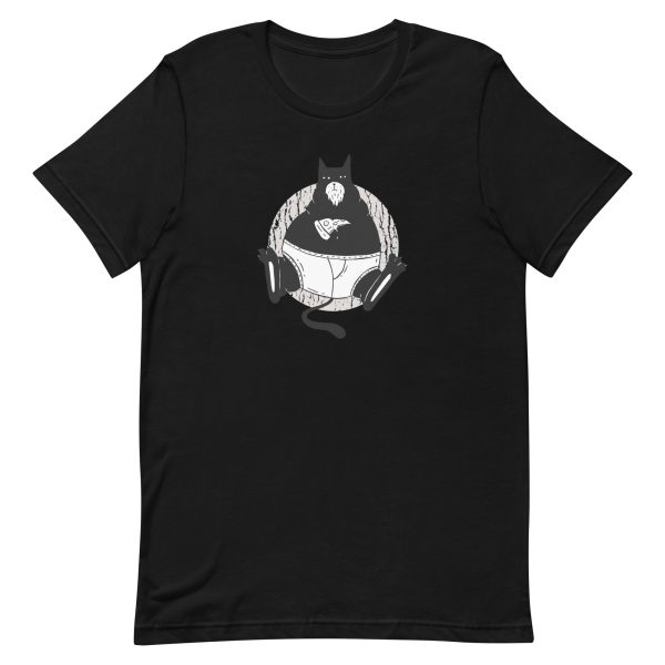 unisex-staple-t-shirt-black-front-6aa4648a25033.jpg Pizza Cat T-Shirt