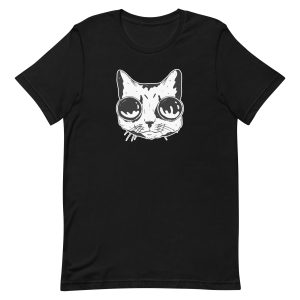 unisex-staple-t-shirt-black-front-6aa46537b8ab4.jpg Cat With Goggles T-Shirt