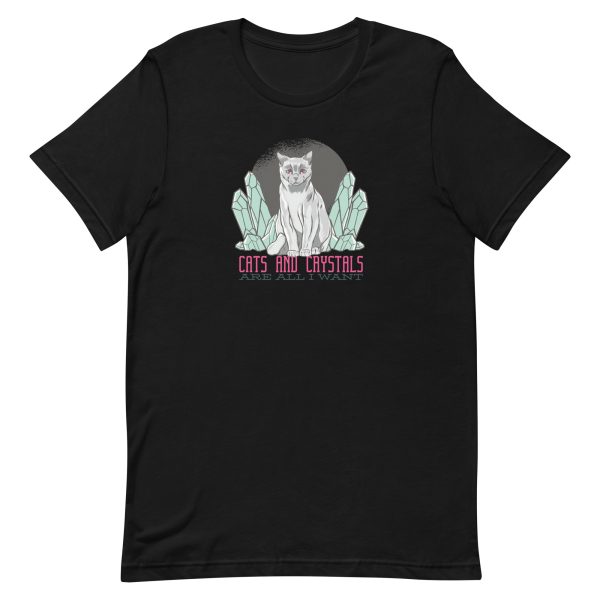 unisex-staple-t-shirt-black-front-6aa465c1305d6.jpg Crystal Cat T-Shirt