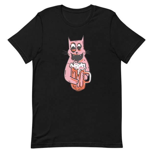 unisex-staple-t-shirt-black-front-6aa467357d63d.jpg Drunk Cat T-Shirt