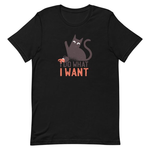 unisex-staple-t-shirt-black-front-6aa71f97e8c28.jpg Rebel Cat Quote T-Shirt