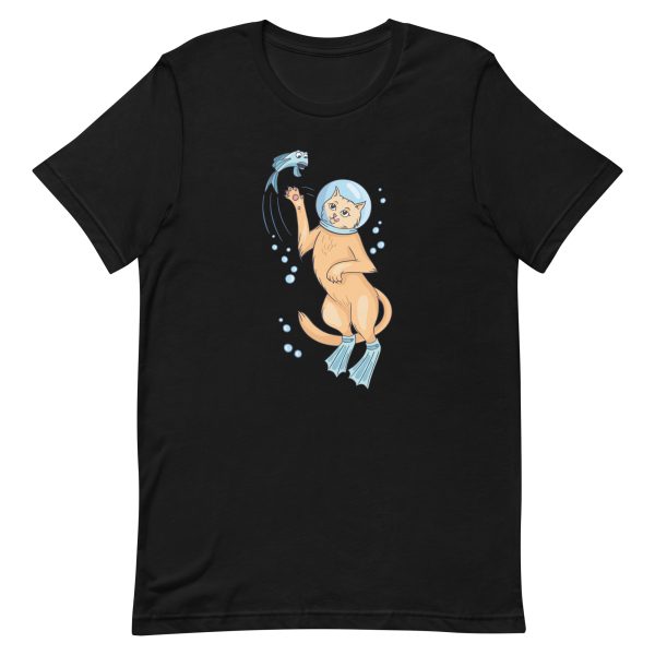 unisex-staple-t-shirt-black-front-6aa71fe57d2ec.jpg Scuba Cat T-Shirt