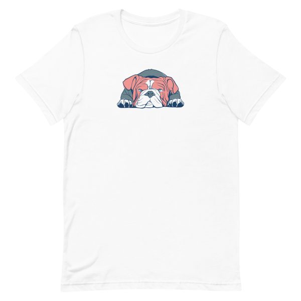 unisex-staple-t-shirt-white-front-6a9dc379d8959.jpg English Bulldog T-Shirt