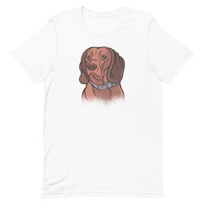 unisex-staple-t-shirt-white-front-6a9dcc5f16326.jpg Bavarian Mountain Hound T-Shirt