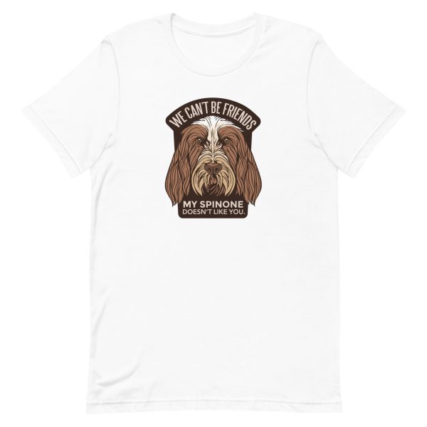 unisex-staple-t-shirt-white-front-6a9f93765b26b.jpg Spinone Dog T-Shirt