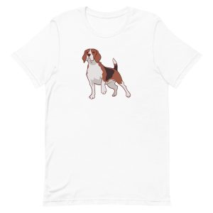 unisex-staple-t-shirt-white-front-6a9fd0336069a.jpg Beagle Dog T-Shirt