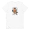 unisex-staple-t-shirt-white-front-6a9fd25561fa7.jpg Sloth Riding Dog T-Shirt