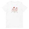 unisex-staple-t-shirt-white-front-6a9fde528527a.jpg English Bulldog Couple Love T-Shirt