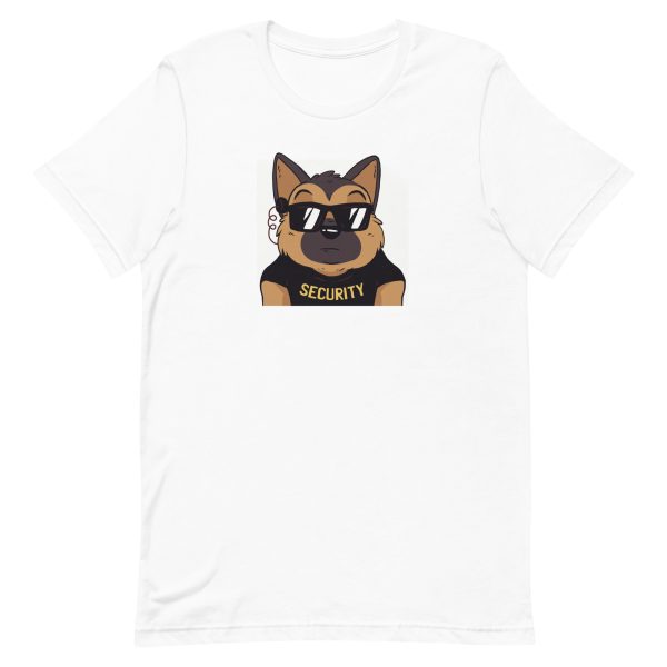 unisex-staple-t-shirt-white-front-6a9fe1a90e997.jpg German Shepherd Security T-Shirt